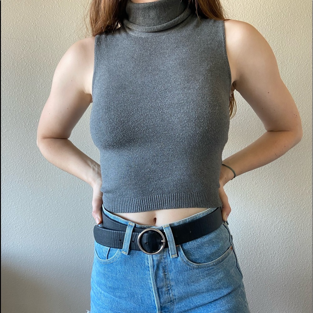 Cropped Turtleneck Shirt